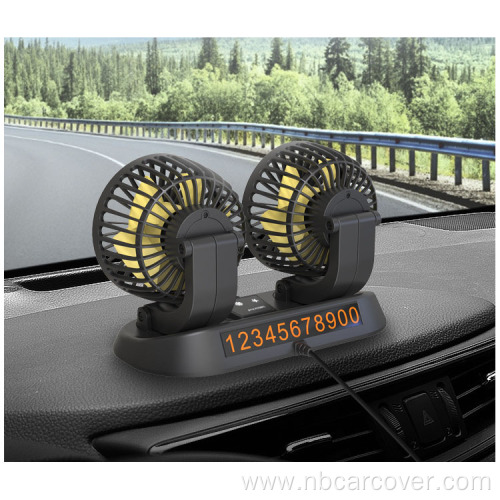 Double Head Rotary Fan Aircon Car Cooling Fan